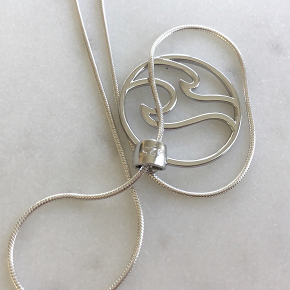Sterling Silver Wave Necklace - Picture 6 of 12